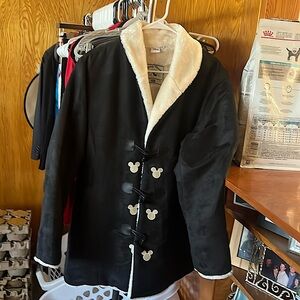 Disney Mickey Mouse Faux Fur lined jacket XL never worm
